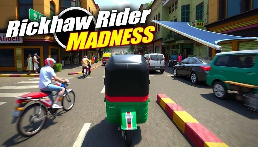 Rickshaw Rider Madness - Navigating through Mumbai's chaotic streets Rickshaw Rider Madness gameplay showing auto-rickshaw racing through busy Indian street with pedestrians and other vehicles