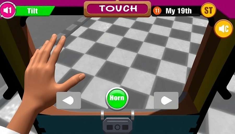 Rickshaw Rider Madness - Simple controls for chaotic gameplay Rickshaw Rider Madness gameplay controls showing tilt and touch options with horn button prominently displayed