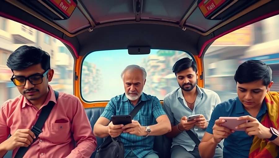 Rickshaw Rider Madness players across India showing people of different ages and backgrounds playing the game on mobile devices